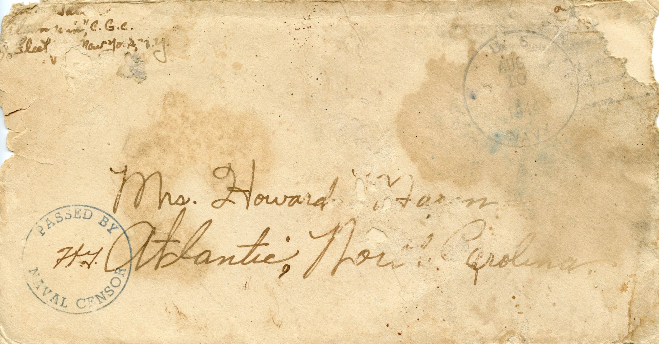 Howard Mason WWII letter to Sadie Mason Atlantic 3rd letter003.jpg