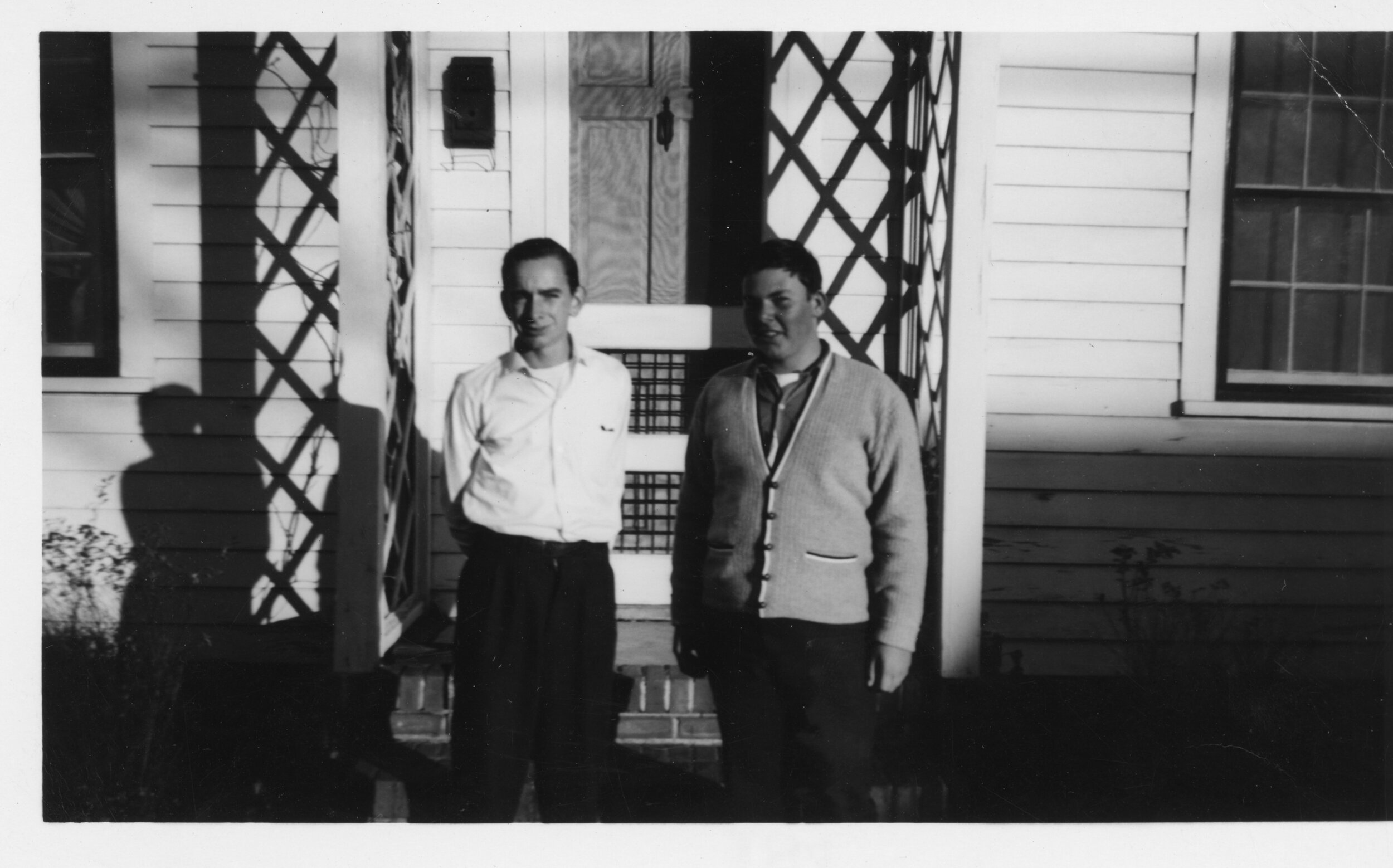 Doug Damren and Dennis Chadwick at Fannie Watson’s home in Kinston 1960