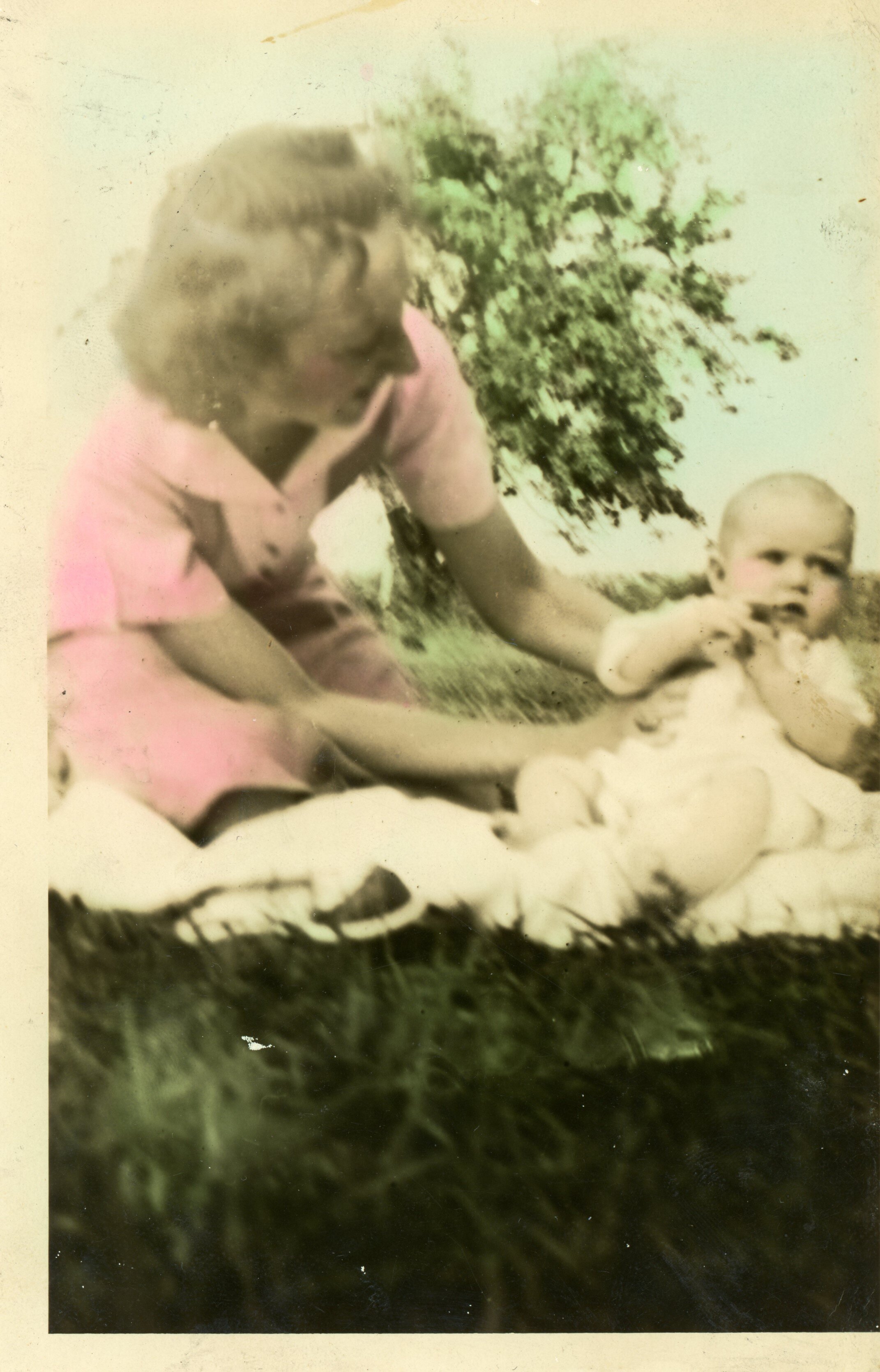 Evelyn Chadwick Damren and child