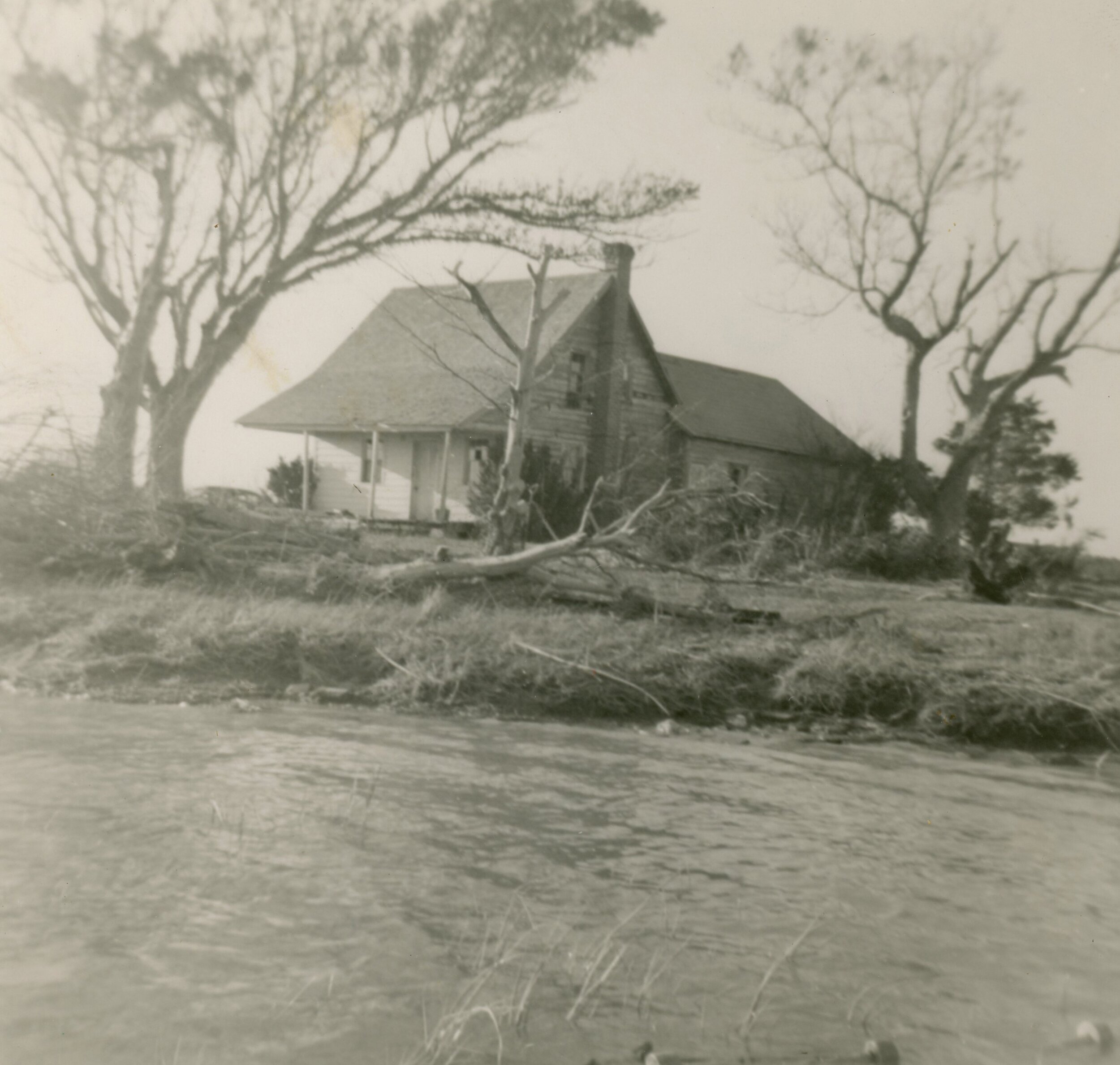 Aunt Gertie’s house after a hurricane
