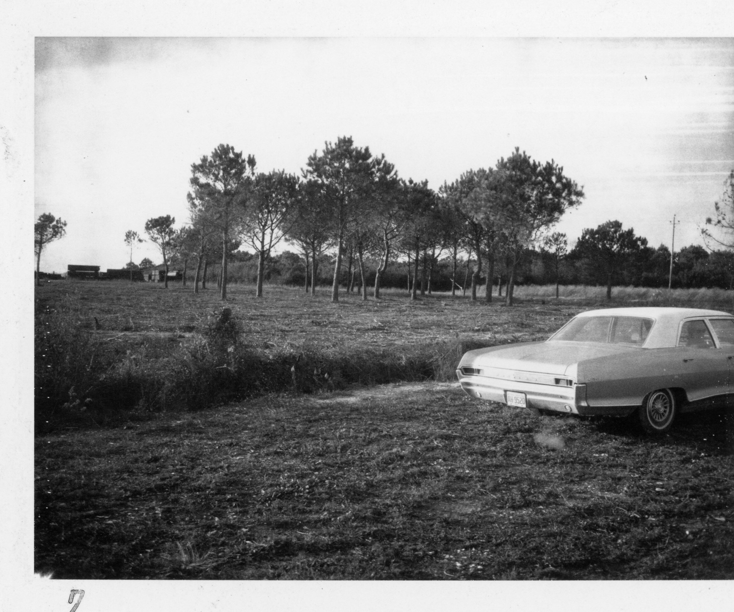David and Mamie’s car on their shorelot, looking forward Vance’s lot and where the state stored materials