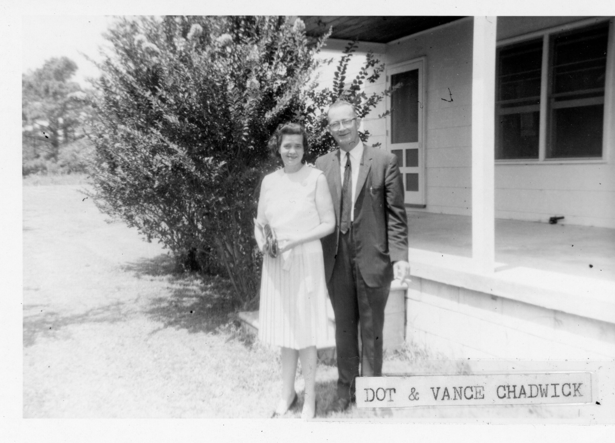 Dorothy and Vance Chadwick at Pigott House 1960’s