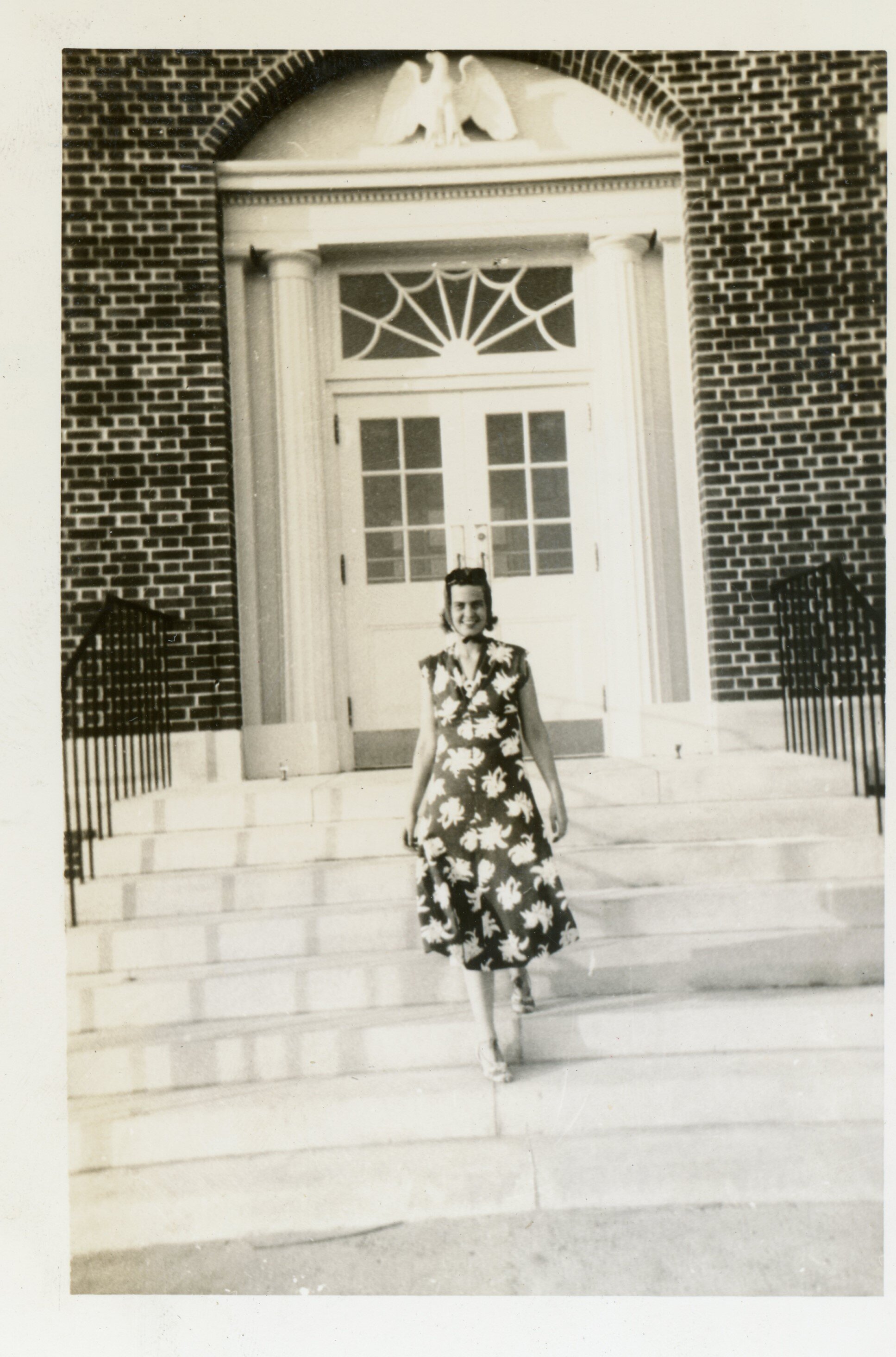 Dorothy Lewis Chadwick pictured at the Beaufort Post Office probably 1930’s
