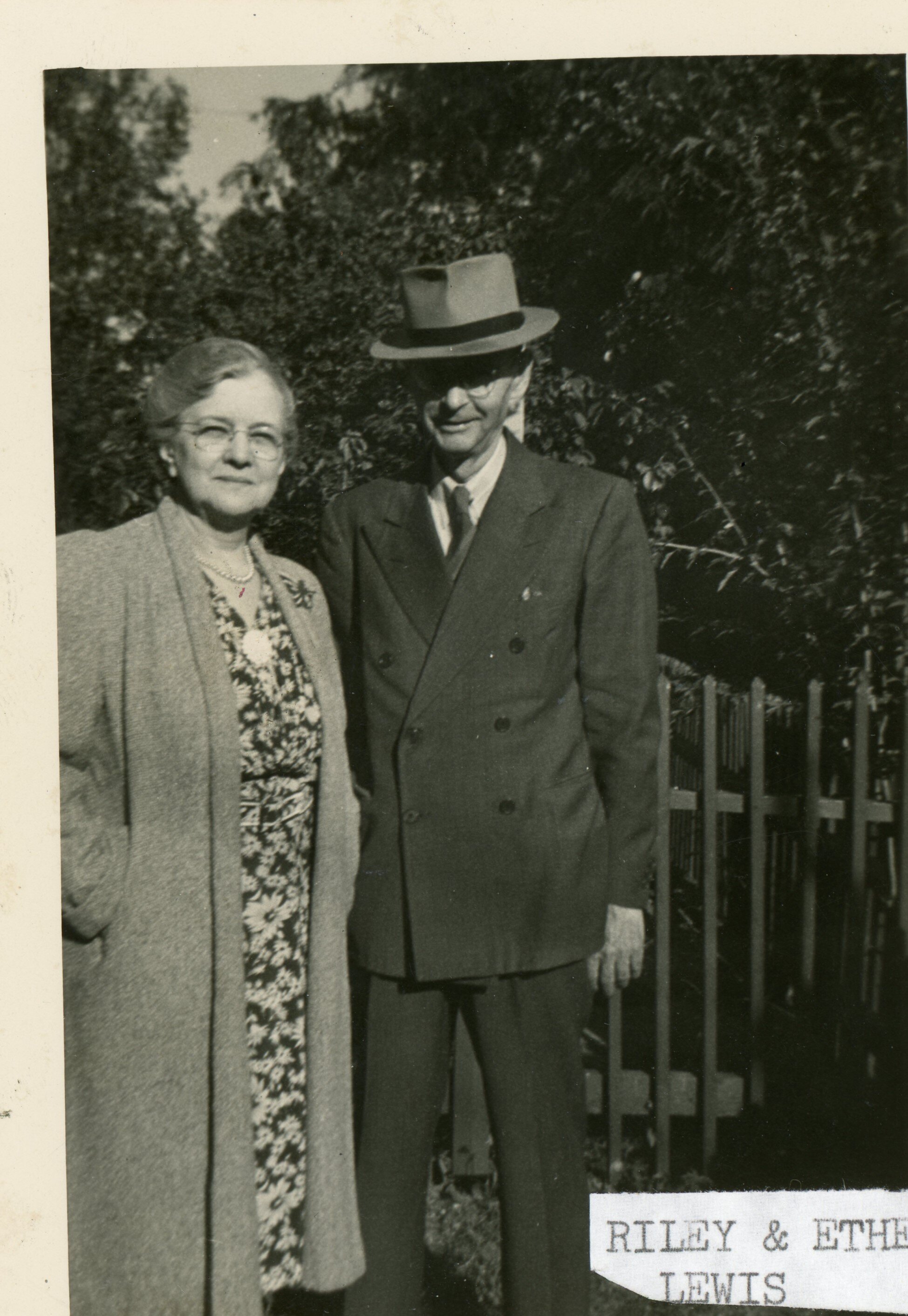 Ethel and Riley Lewis, 1943. Picture probably taken in D. C.