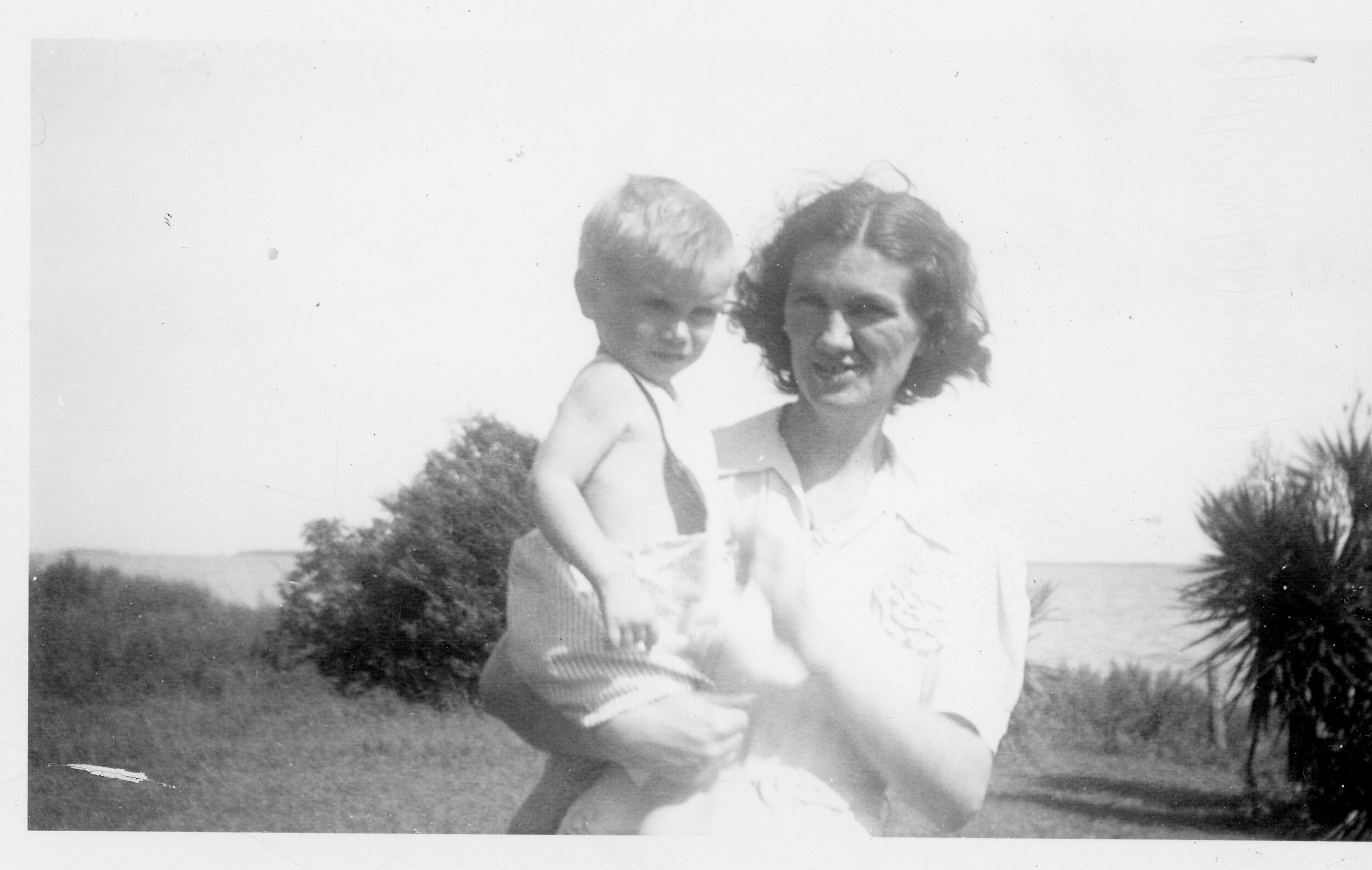Fannie Chadwick Watson holding son Ernest “Brother” Watson