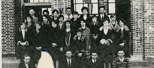 Smyrna Consolidated School--Fannie Chadwick (V written over her head) Gerald Whitehurst–bottom row, right