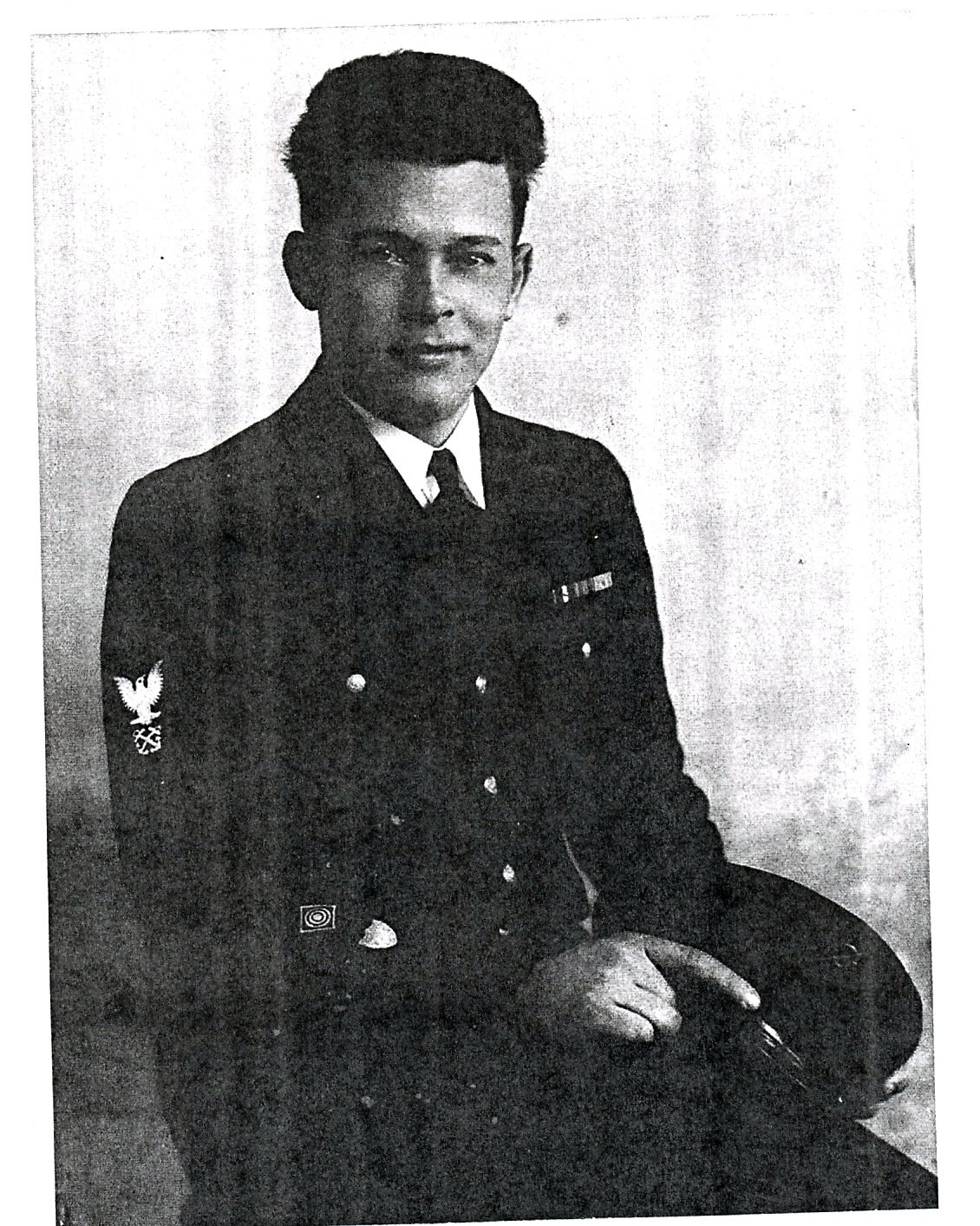 Ira Lewis in Life-saving Service, 1938
