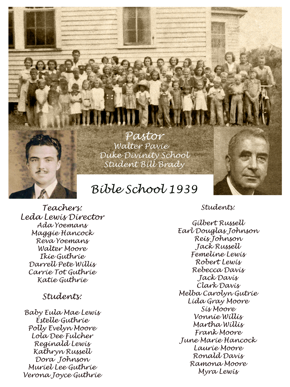 Bible School 1939
