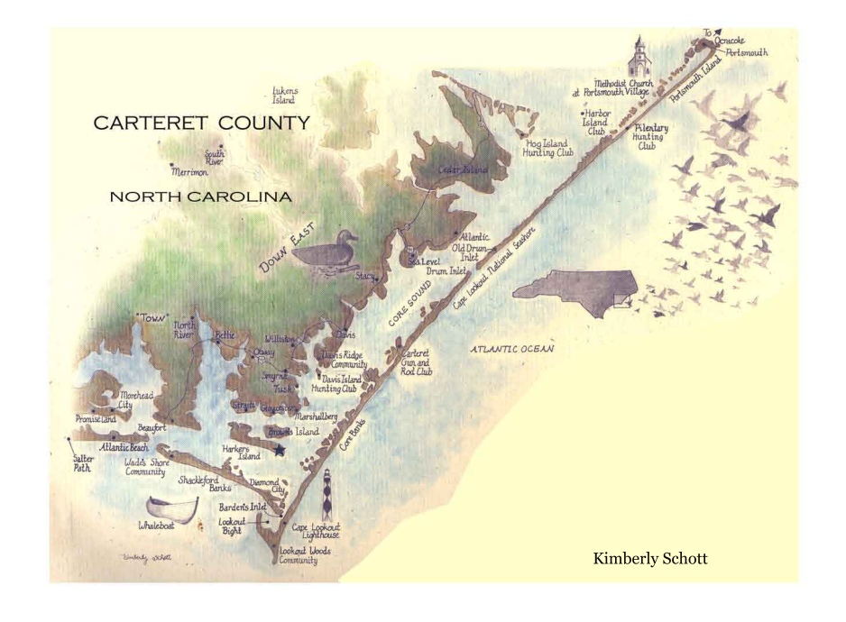 Carteret County Map