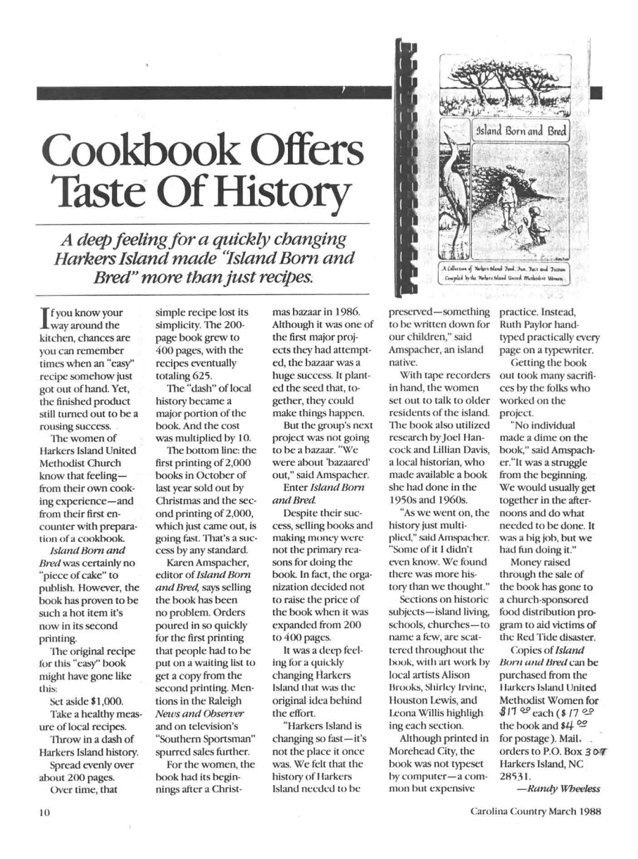 Cookbook Carol. Co. Review'88