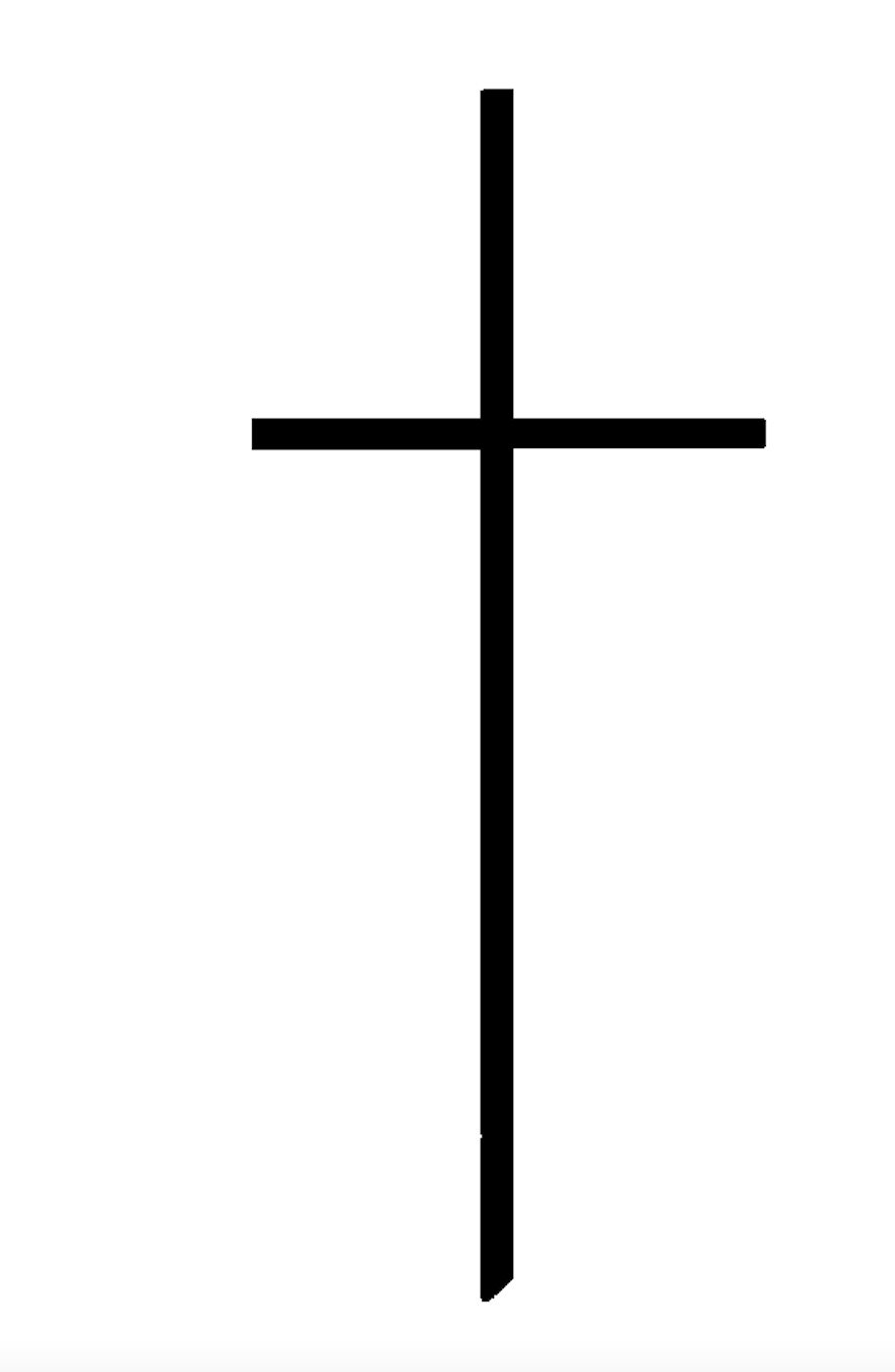 Methodist Cross Black