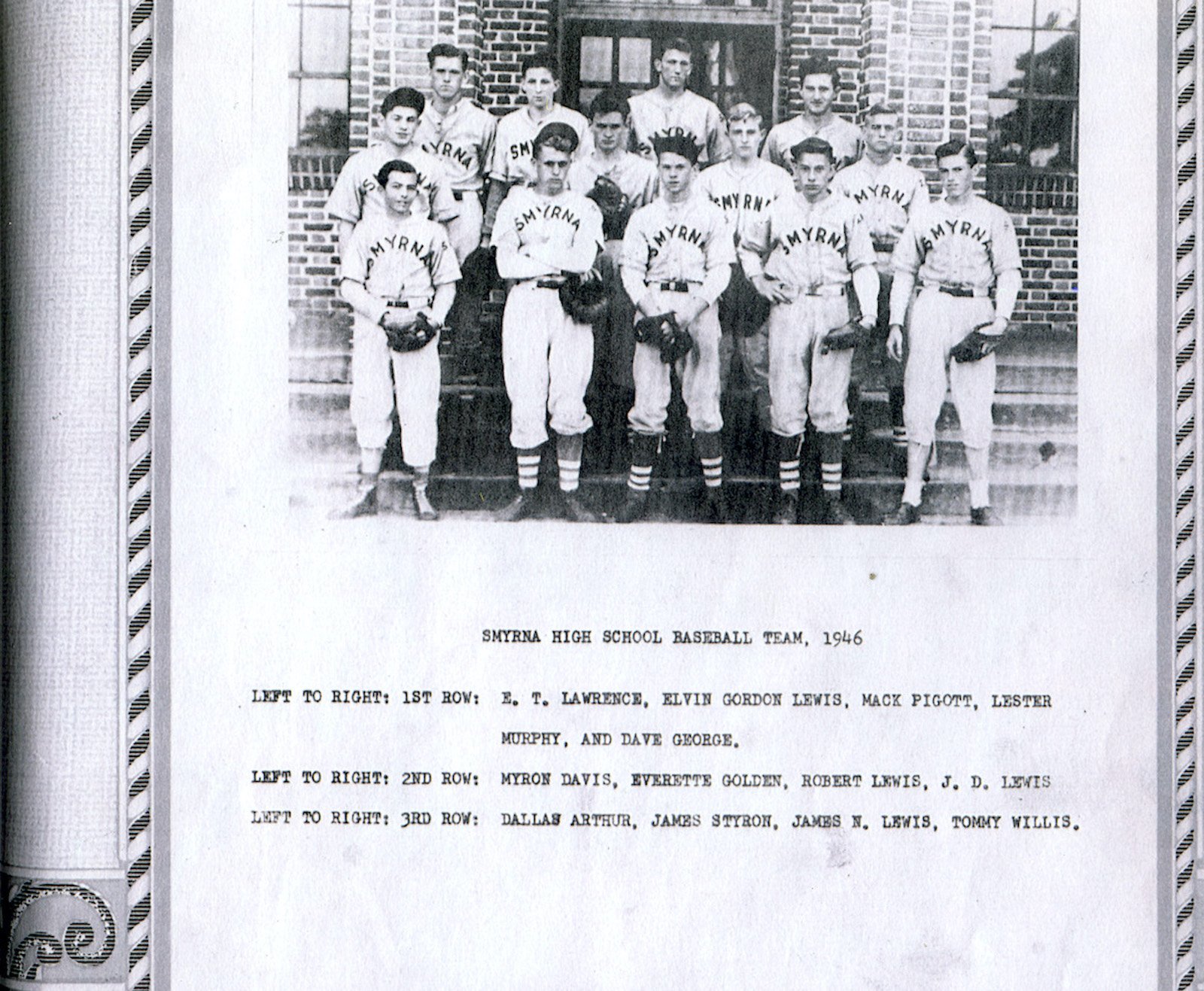 Davis Team 1946 annual picture