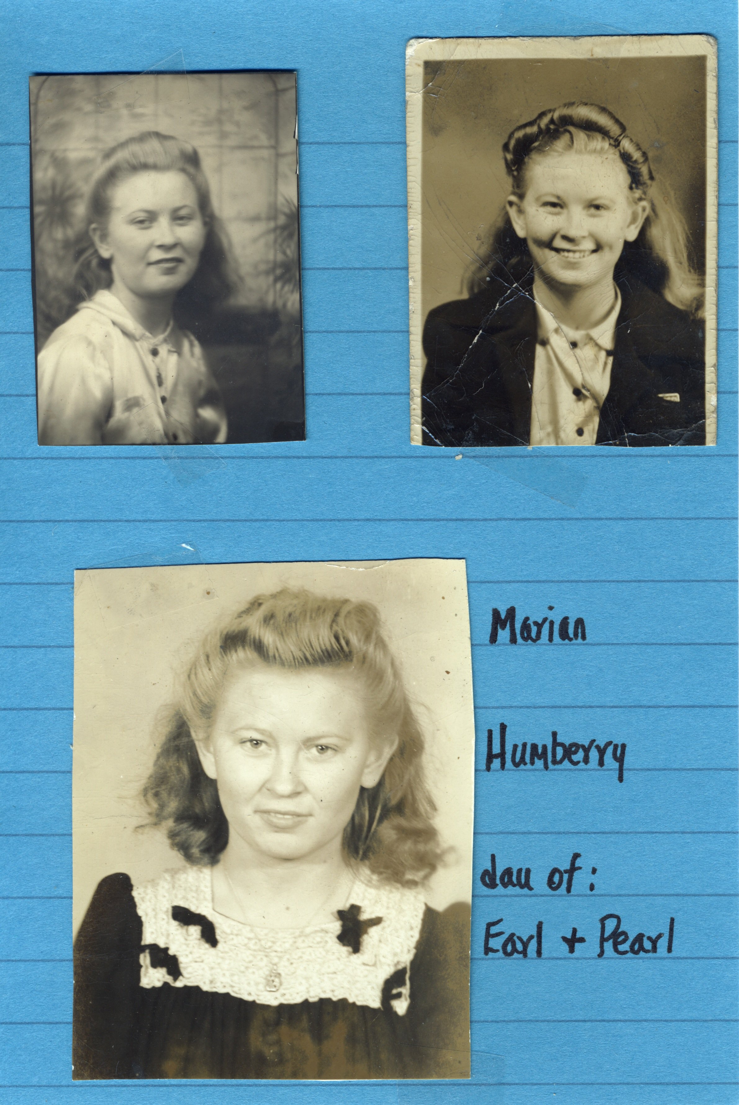 Marion Hunberry (daughter of Earl and Pearl)