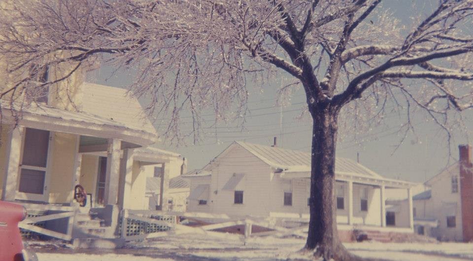 1202 Shepard St - c 1960_s. White house behind tree