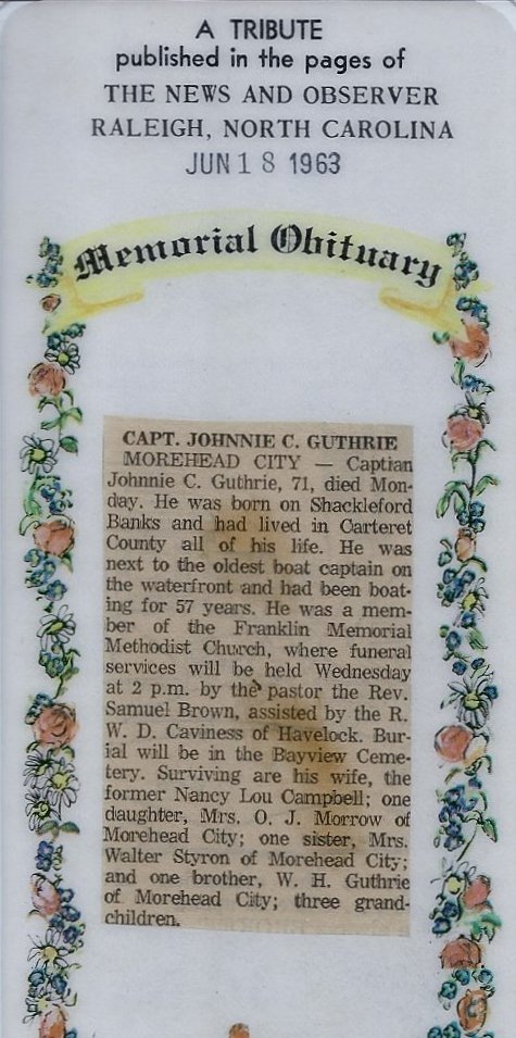 Johnnie Guthrie obituary