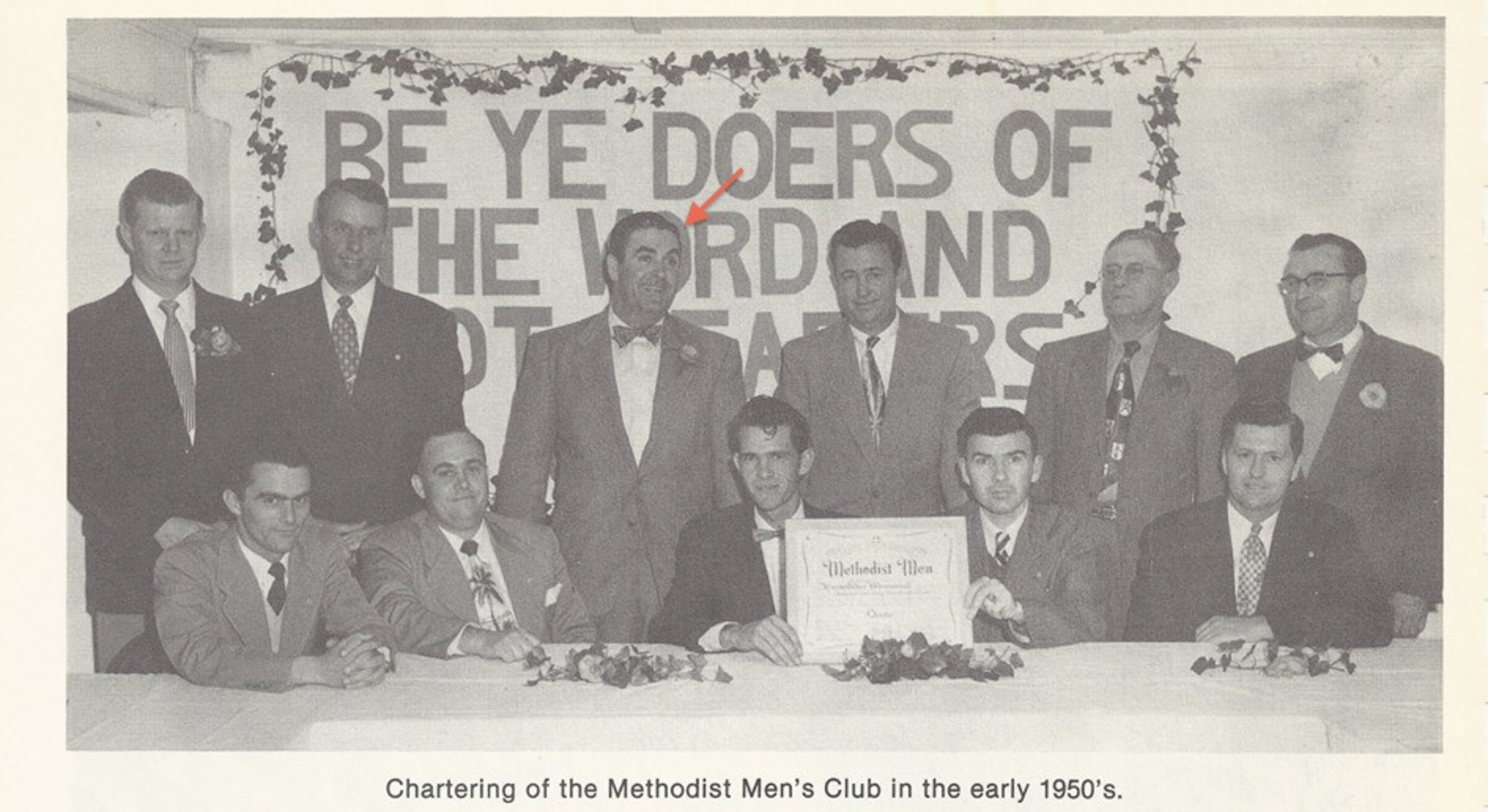 Walter Lewis and Methodist Mens Club ca early 1950s