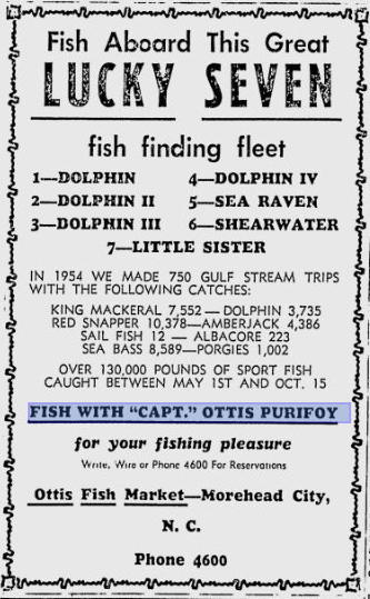 Wilmington Star-News Ad ca 29 May 1955