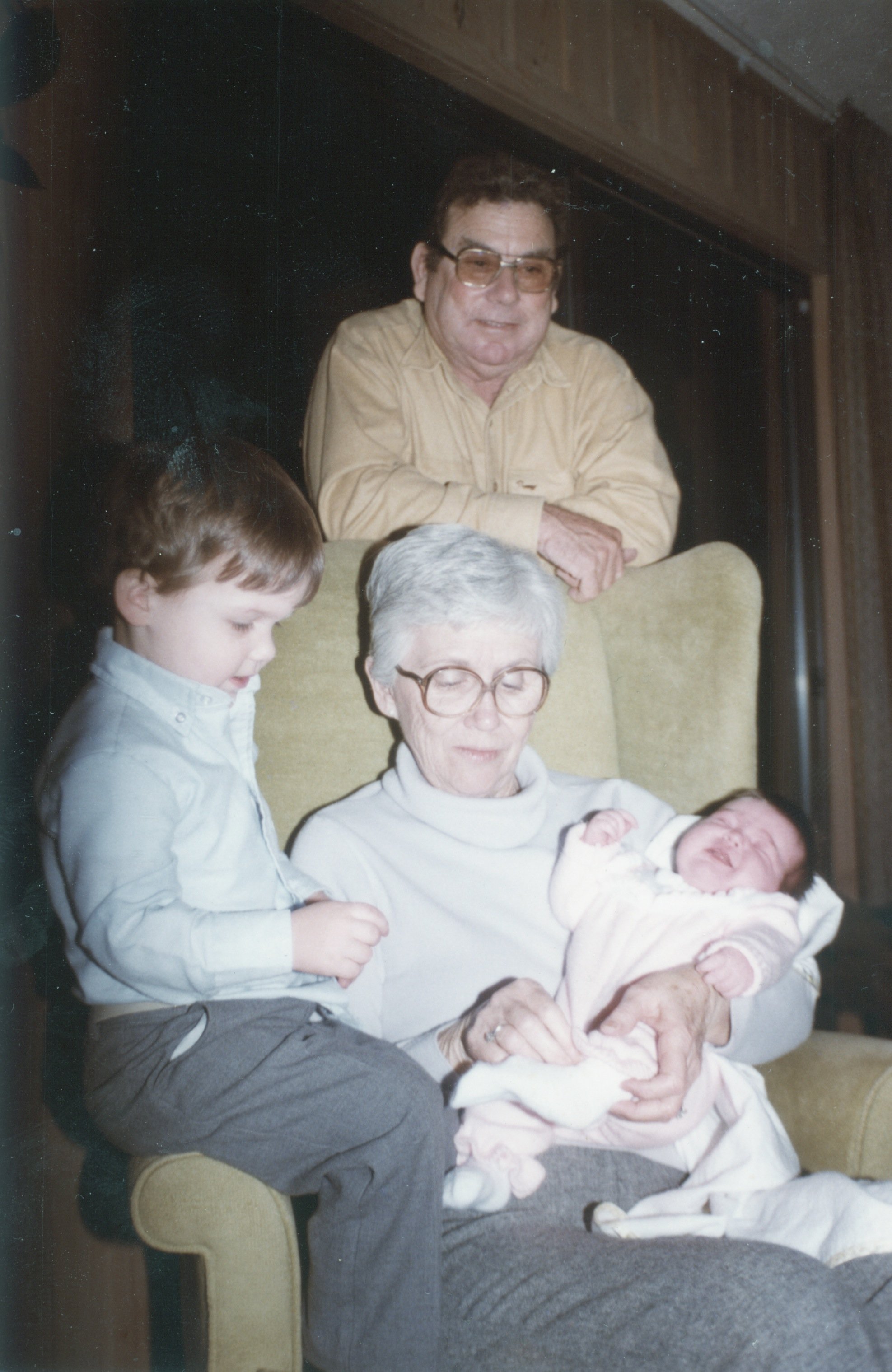 George and Doris Bedsworth with grandchildren Christian and Allison