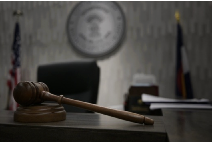 Gavel on a judge's bench