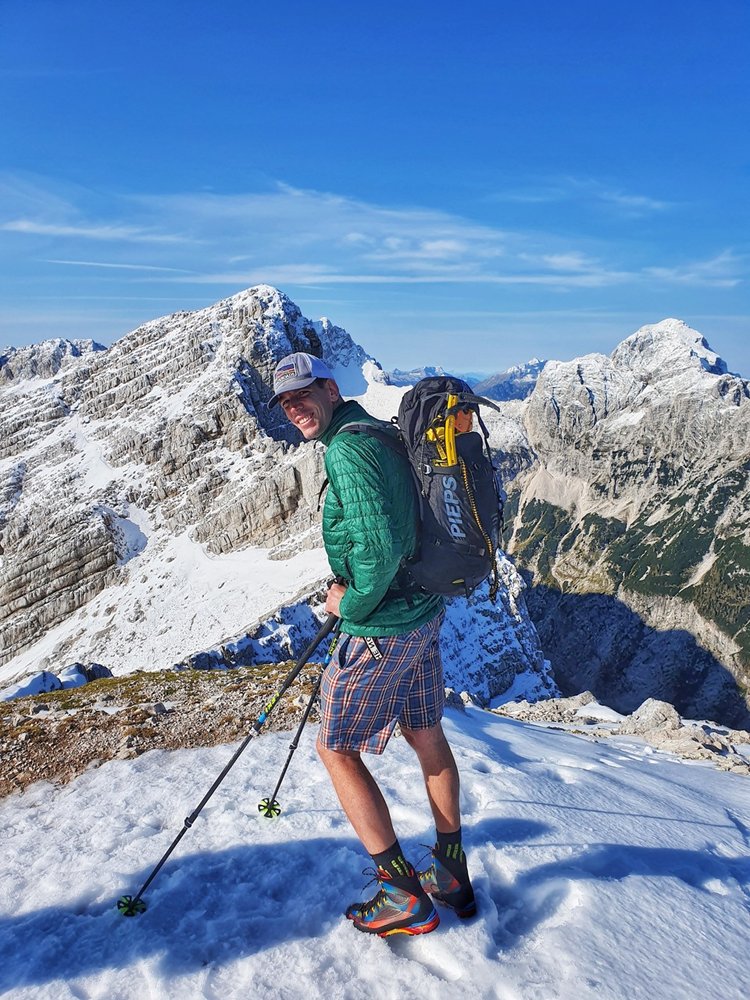 Primoz hiking in Slovenia