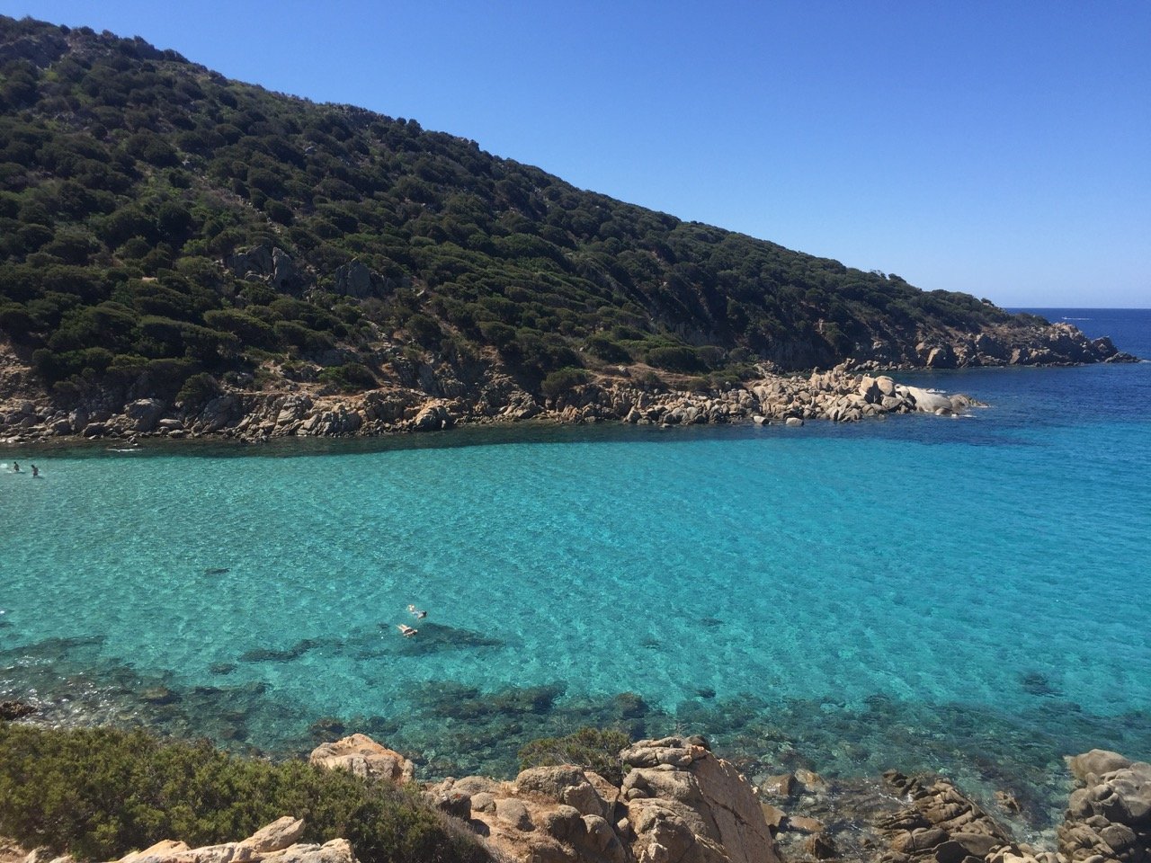 The crystal waters of Sa Perda Longa cove