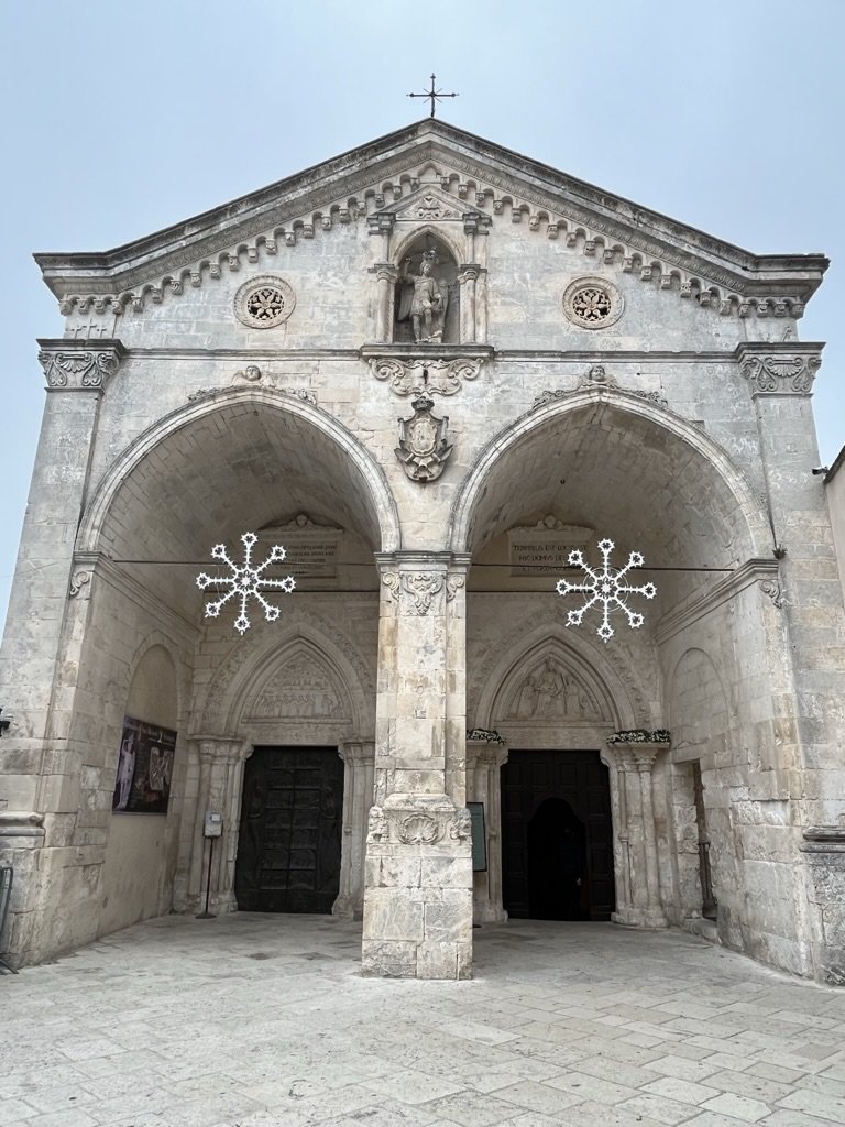 The exterior of the Santuario di San Michele Arcangelo (Sanctuary of Santi Michael the Archangel in Monte Sant'Angelo