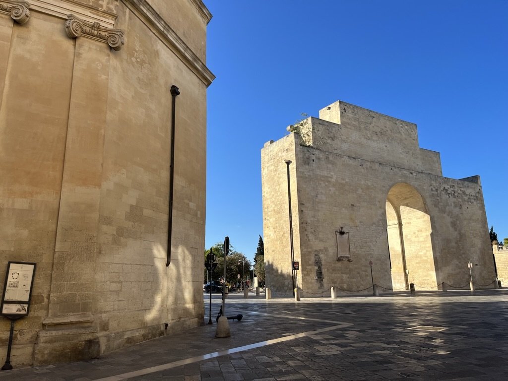 Porta Napoli, one of the original city gates of Lecce