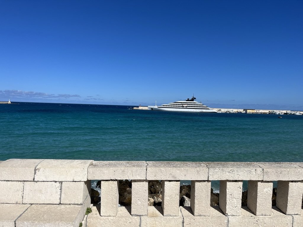 The marina of Otranto seen from the lungomare