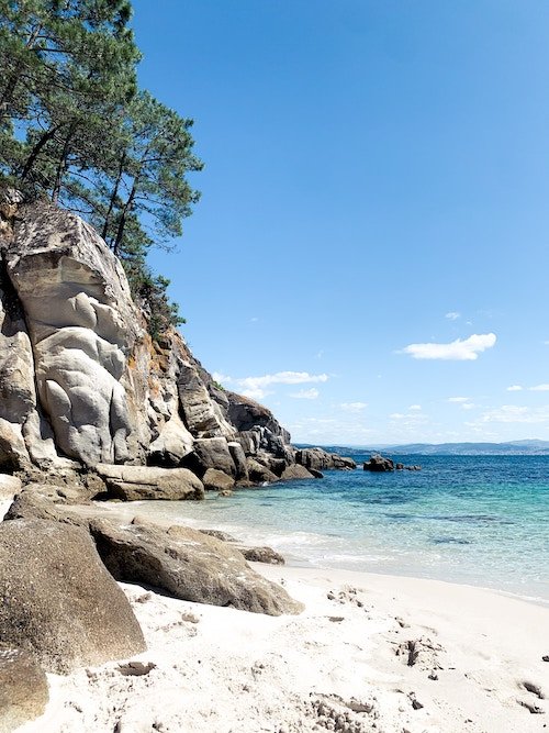 A beach in the Cíes Islands