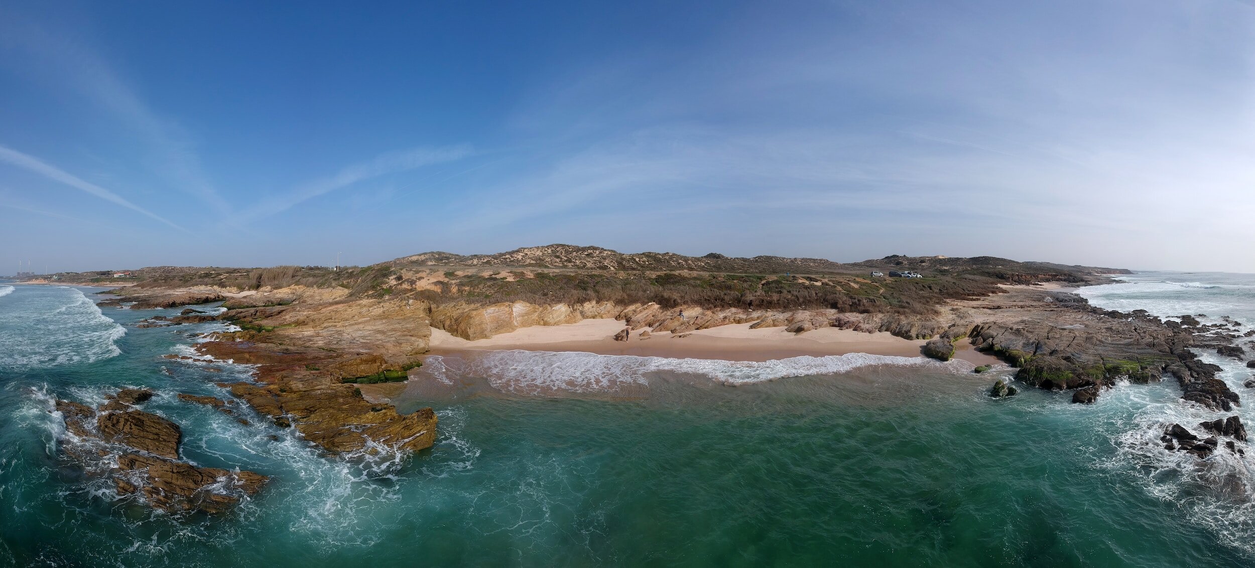 A beach along Porto Covo's coastline