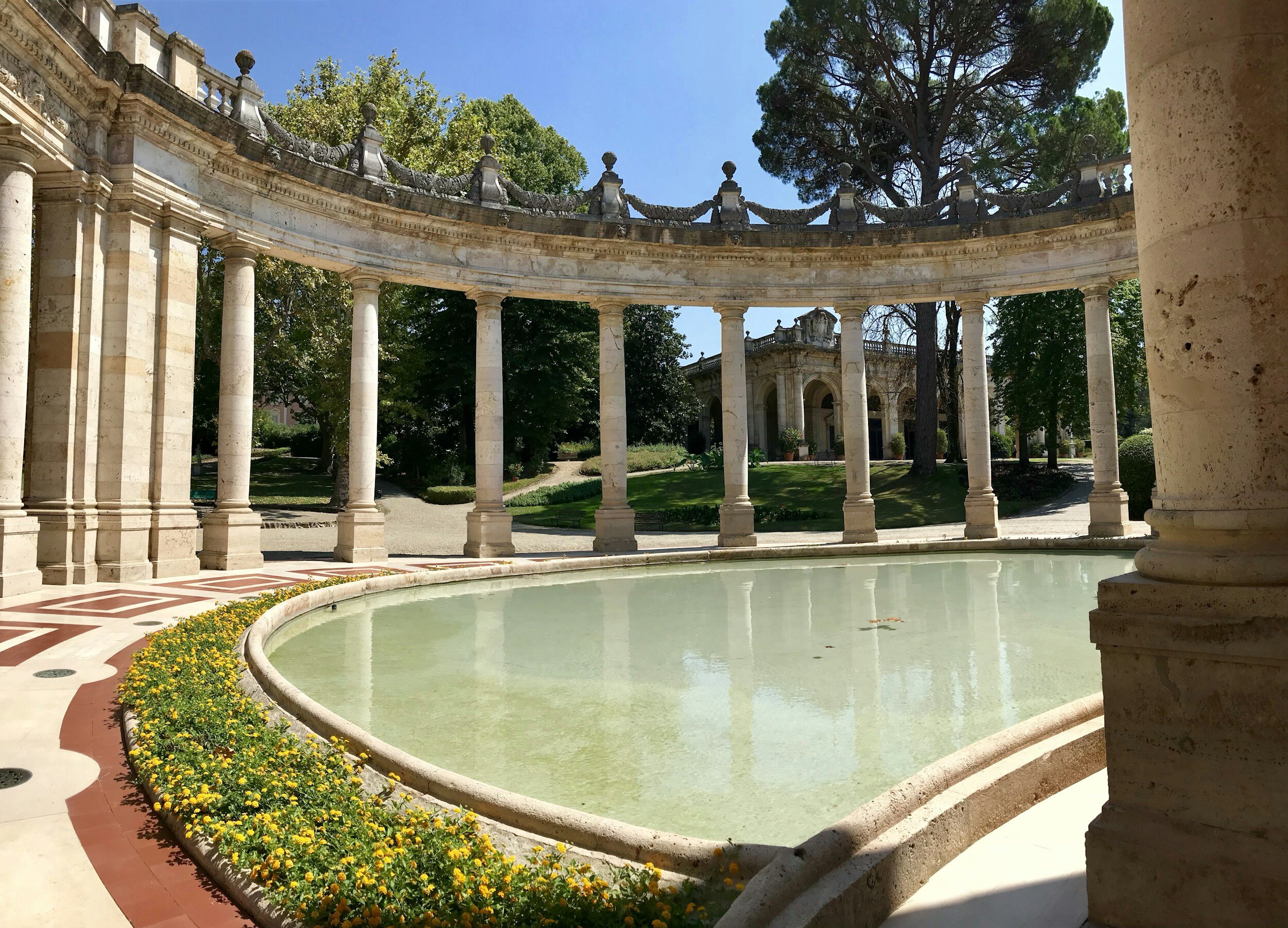 One of the pools at the Montecatini thermal spa