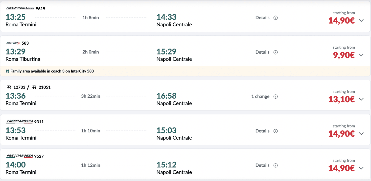 Taking the Train from Rome to Naples — Go Ask A Local