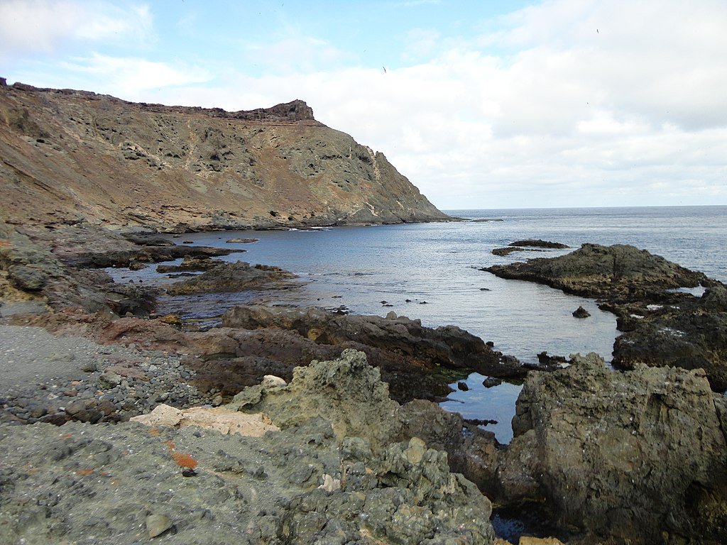 A stretch of rocky coast in the Selvagens Islands. 