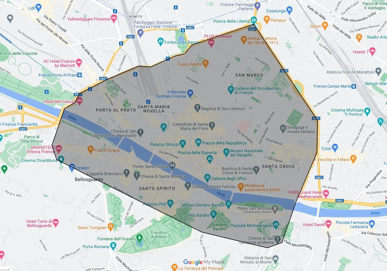 Flrence Map Tourist walking map of florence | Soule.lgbt