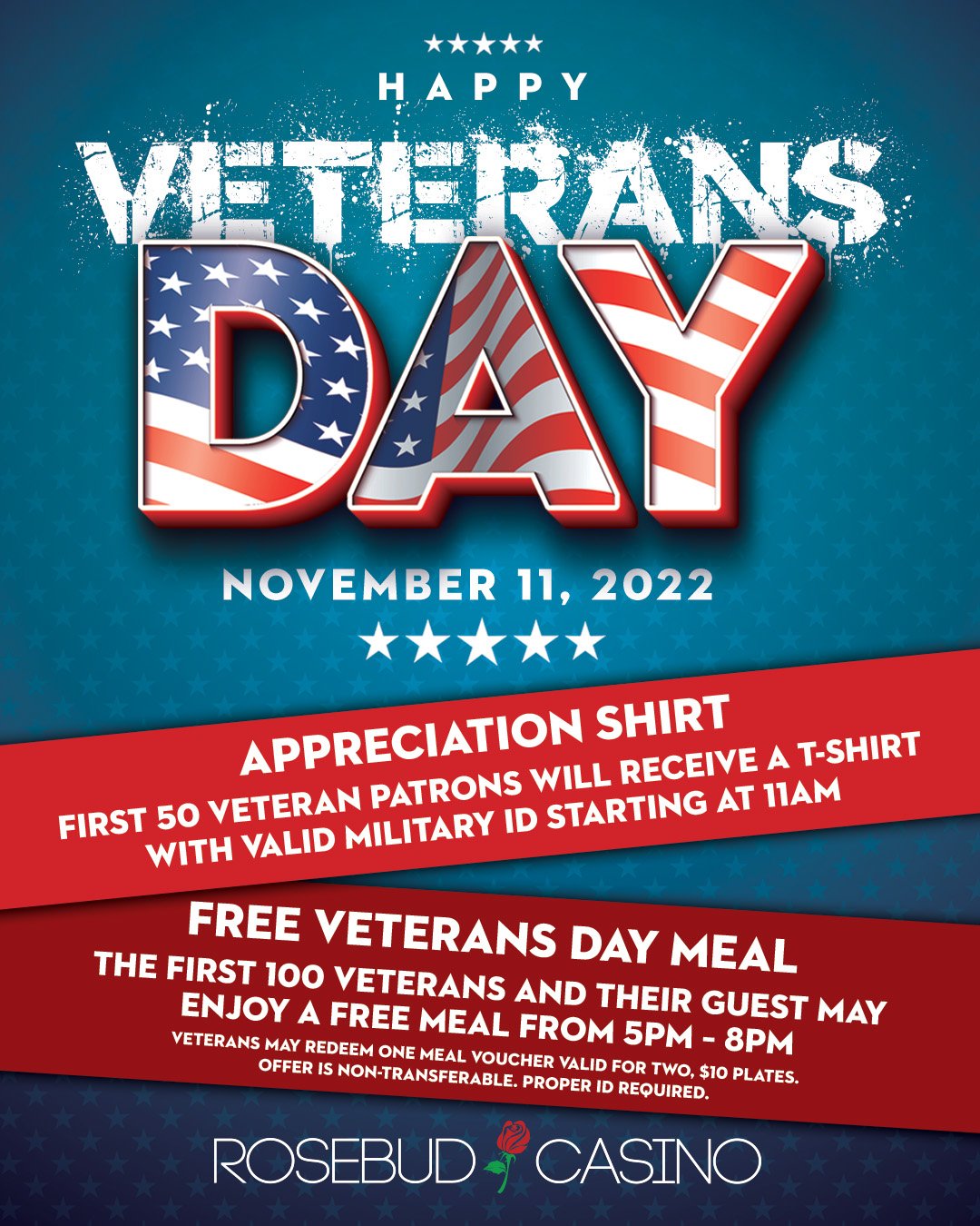 Veterans Day: Free meals or discounts for military veterans