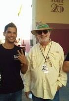 Universal Studios Florida.With Ralph Clemente . My film teacher. .R.I.P. Fade To Black..