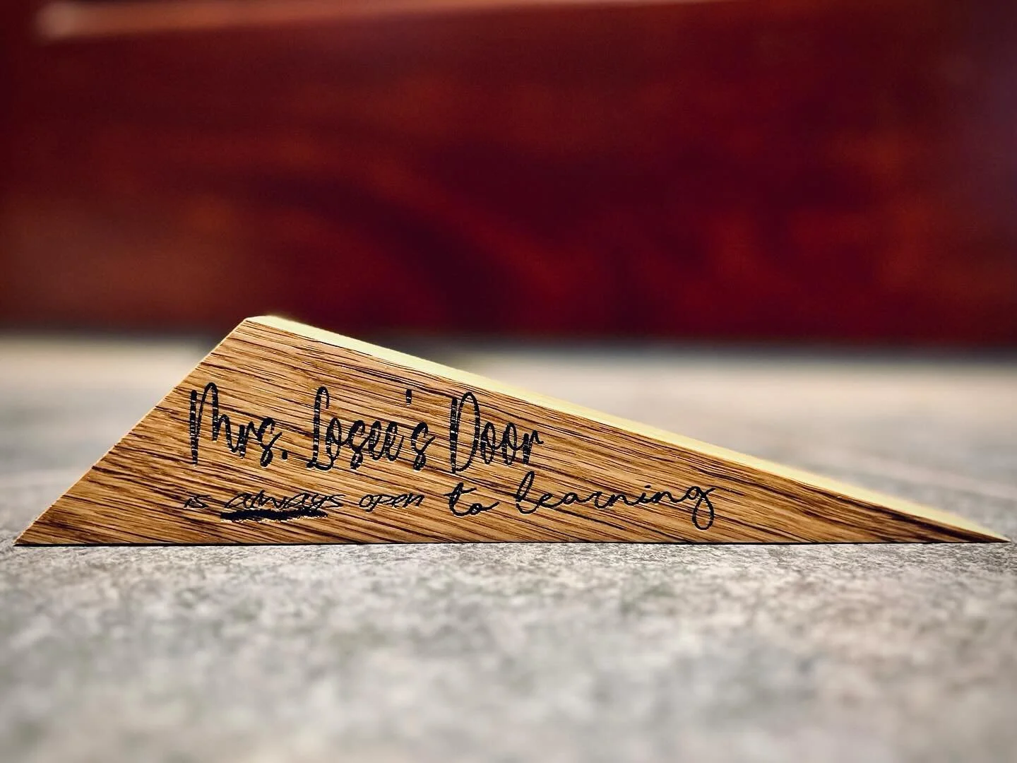 Every Christmas, the boys make some handmade gifts for their teachers. This year, they worked extra hard and made these handmade door stops with a little personalized note engraved on the back! Make sure to swipe through the photos! 
Oh, they made th