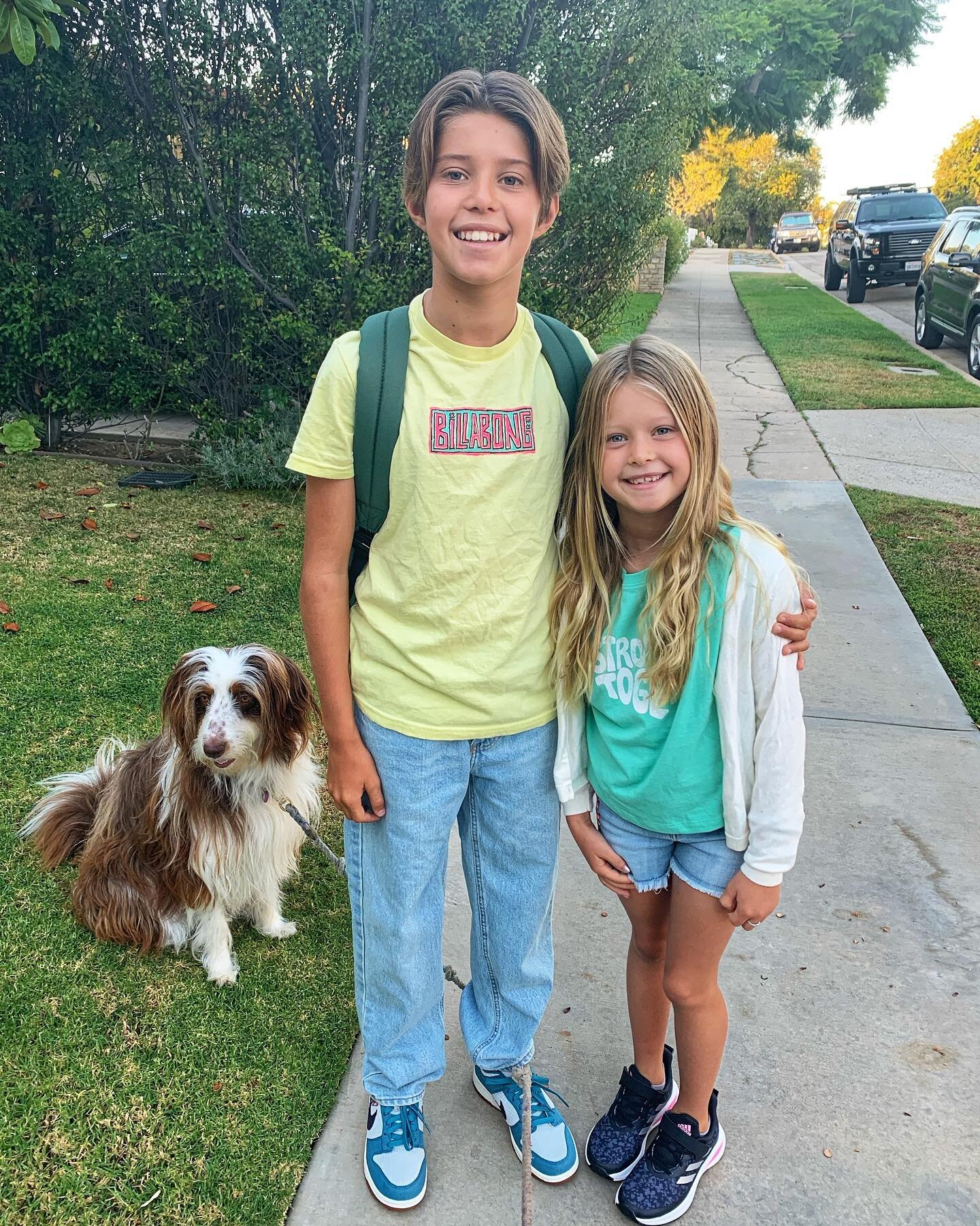 7th and 2nd grade here they come 💛💚Can&rsquo;t believe it&rsquo;s the first day of school for these two! What a wonderful summer we have had now off to school they go🌟🌟

#backtoschool #7thand2ndgrade #heretheycome #growingupsofast #middleschool #
