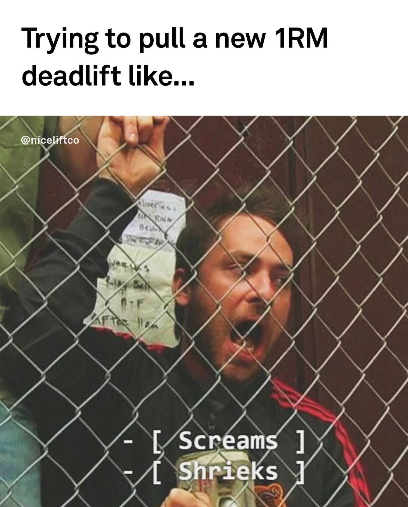 Who&rsquo;s been testing max lifts recently, and does this accurately describe your experience?

Btw&hellip;who else is a fan of It&rsquo;s Always Sunny in Philadelphia and can definitely hear Charlie&rsquo;s voice when reading this?

For more liftin