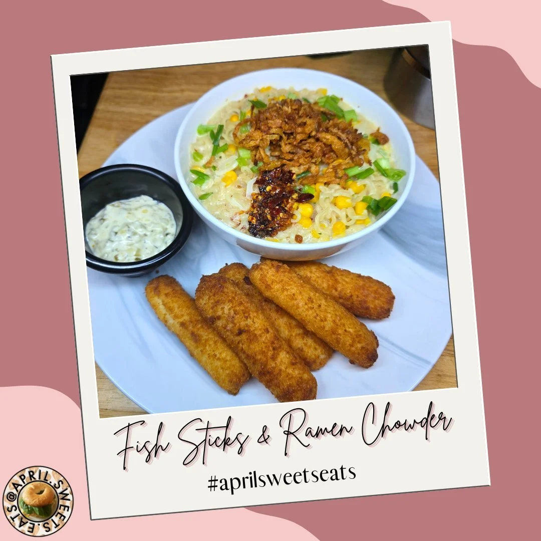 Who says you can&rsquo;t have a little fun with your weekend comfort food? 🍜✨ Swapping the traditional sides for something a bit more nostalgic today with my Fish Sticks &amp; Ramen Chowder!

I&rsquo;ve topped the creamy ramen chowder with sweet cor