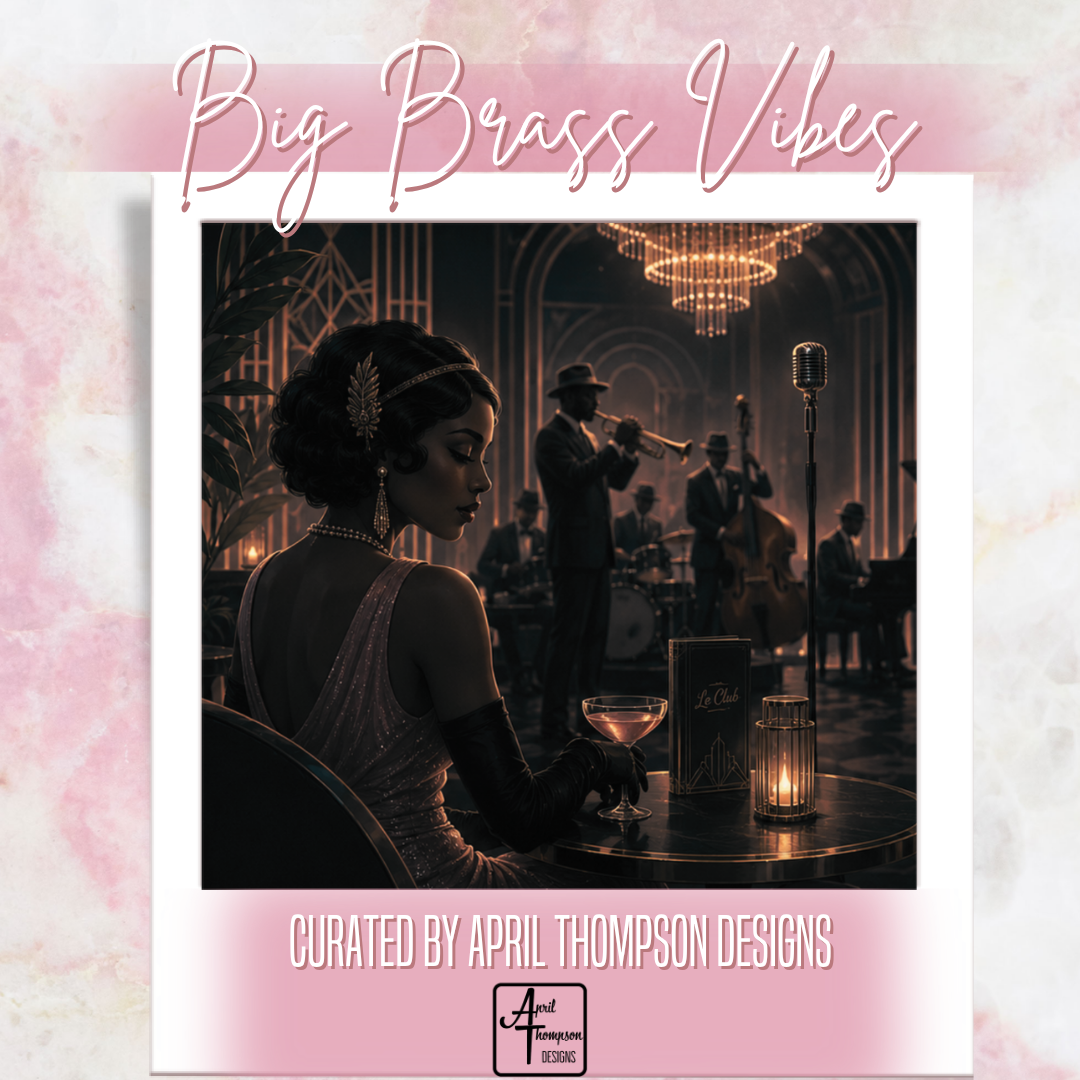 Bold brass, smooth jazz, and timeless sophistication inspired by classic lounges and Art Deco glamour. Perfect for relaxing evenings, entertaining guests, and vintage noir moods.