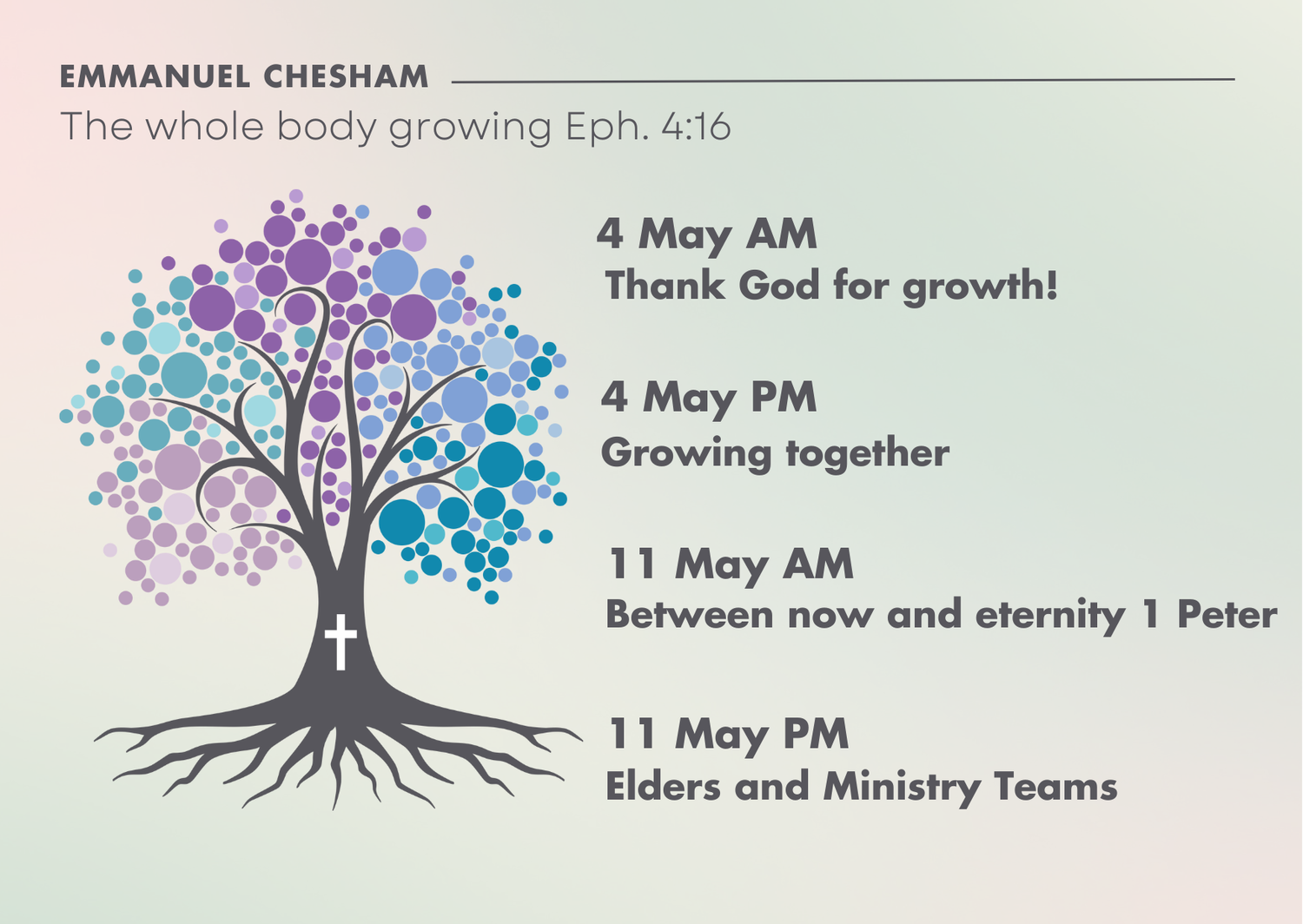 Church Life - God ‘s people are always growing together - Ephesians 4:1-16 episode artwork