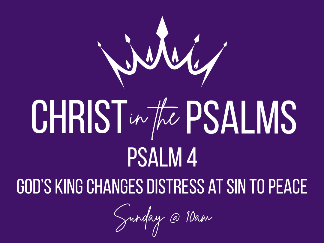 Christ in the Psalms - God's King changes distress at sin to peace - Psalm 4 episode artwork