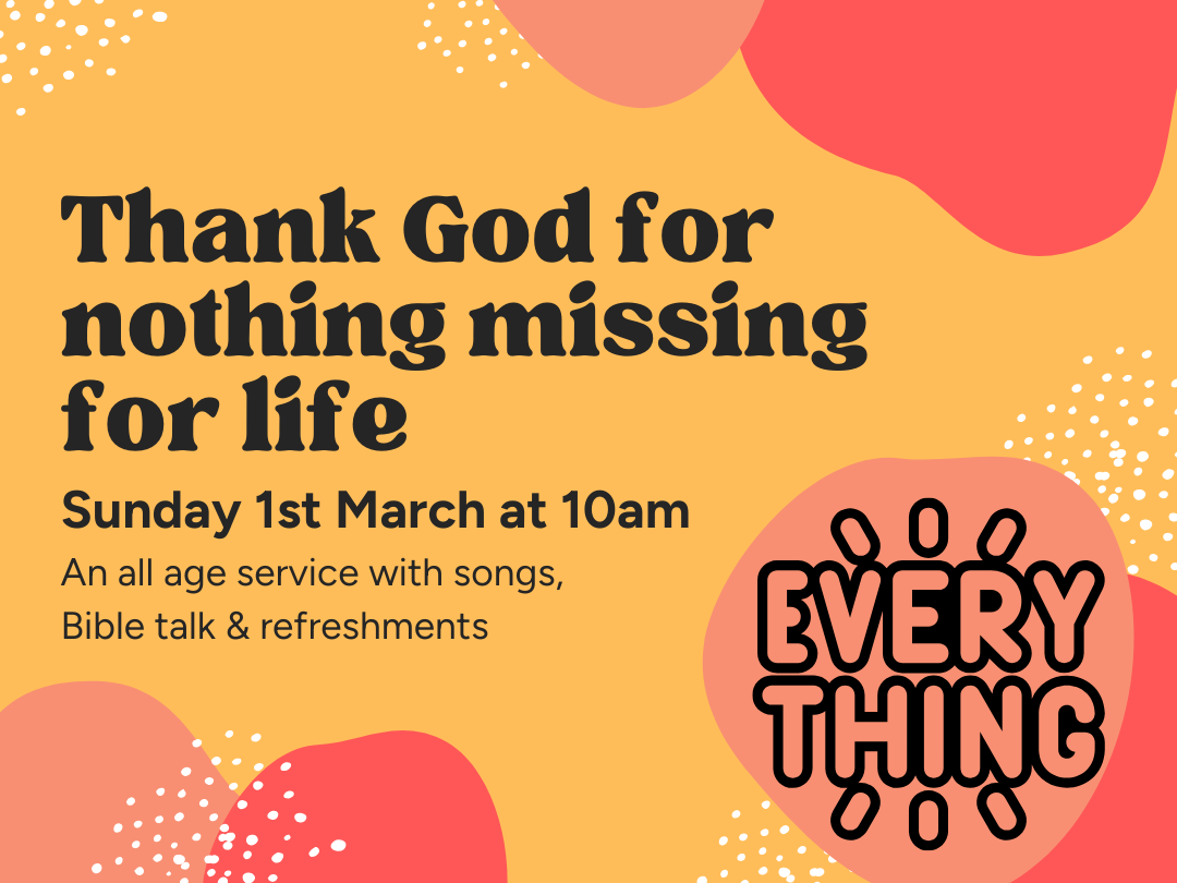 Thank God for… Nothing missing from life - 2 Peter 1:3-4