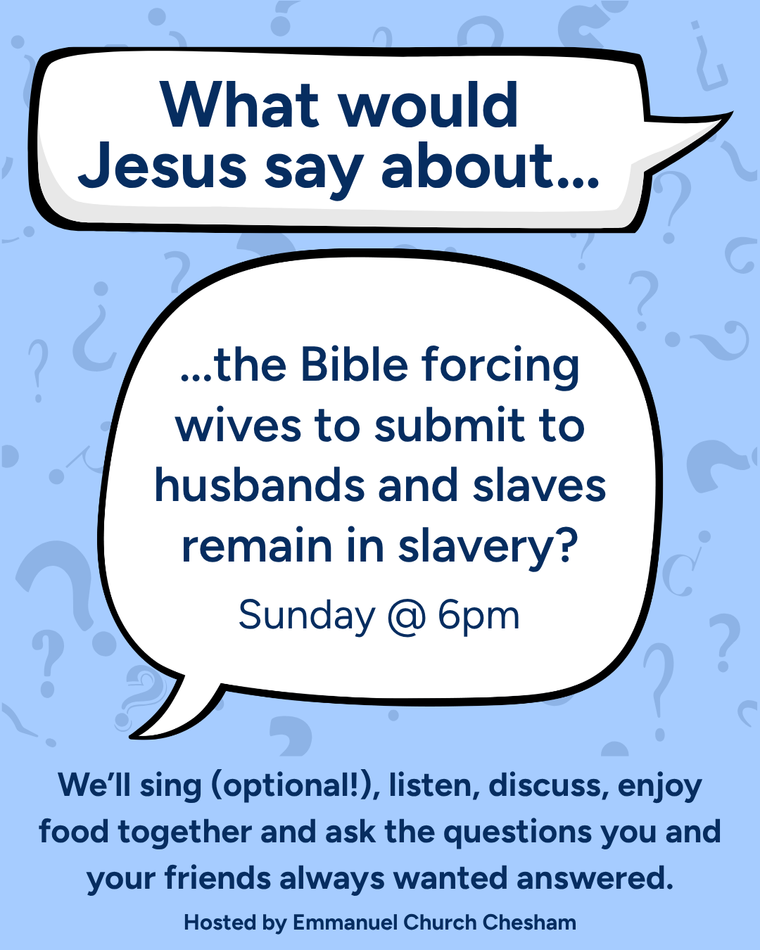 What would Jesus say?… - …about the Bible forcing wives to submit to husbands?