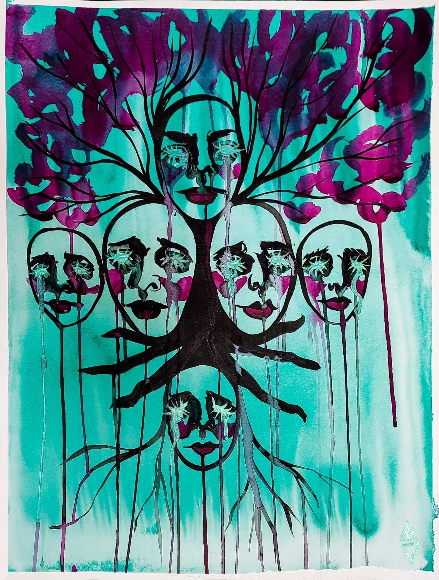 I have been finding my rhythm, making more art than I ever have. I find myself addicted to painting, I feel like it calms the cacophony in my head. Knowing that there are people out there resonating with my art makes me feel less alone. I want to cre