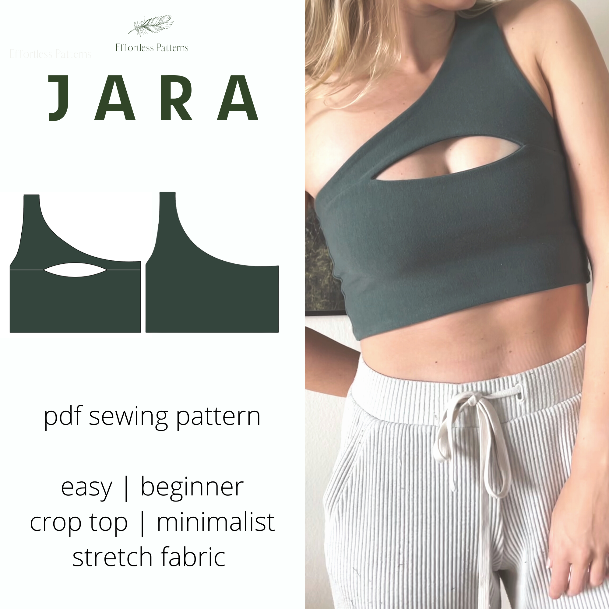 Making the JARA Off Shoulder Crop Top — Effortless Patterns