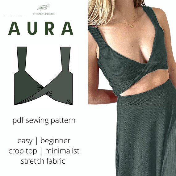 ZORA Crop Top Sewing Pattern A4 Letter (from Reels / TikTok)