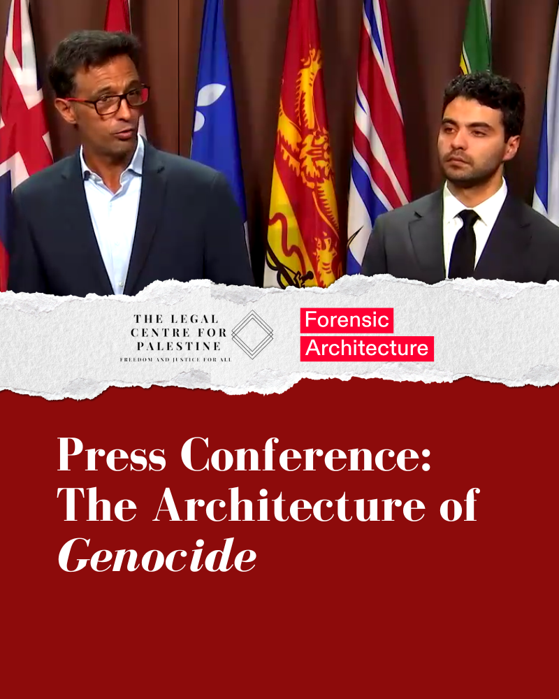 Press Conference: The Architecture of Genocide