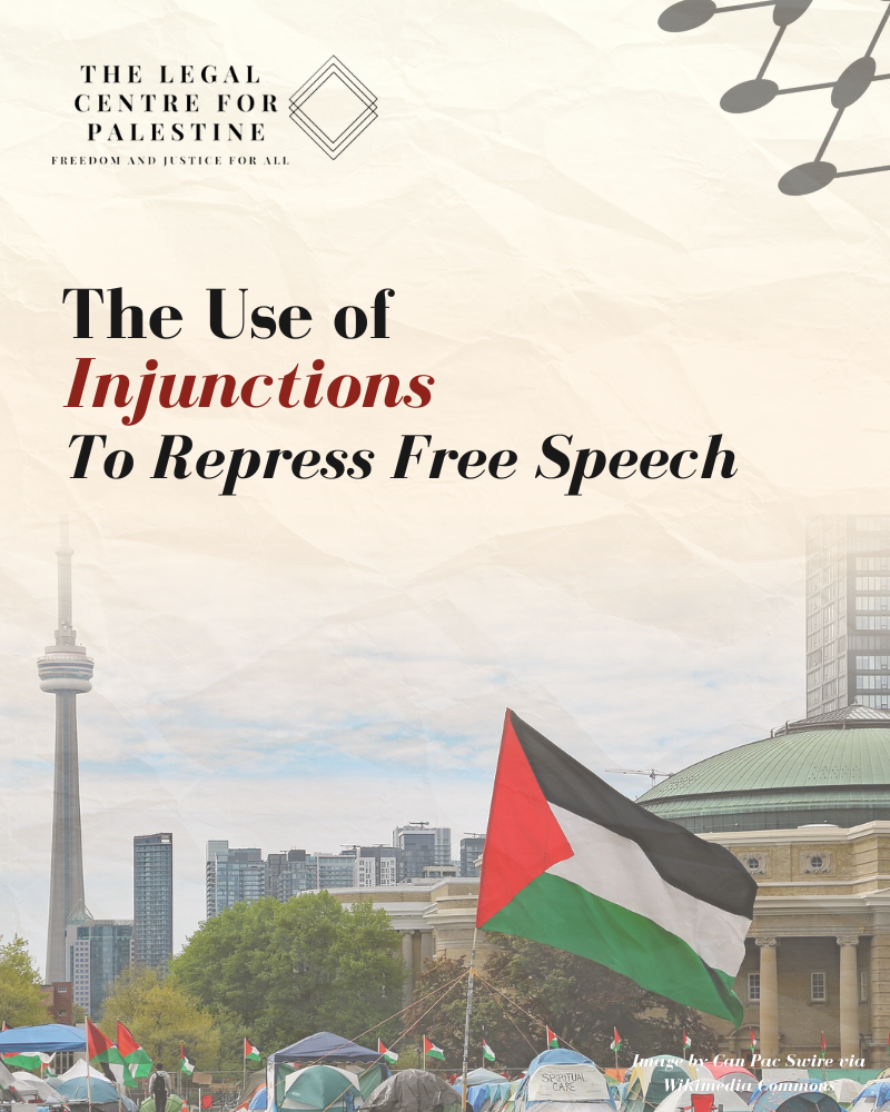 The Use of Injunctions to Repress Free Speech on Palestine